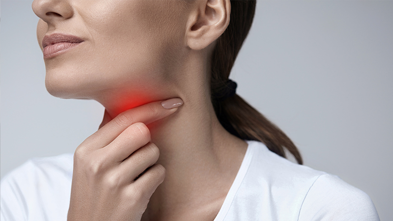 Illustration related to a sore throat
